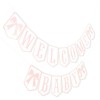 Welcome Baby Party Decorations - Pink Bow Banner,Pink Bow Welcome