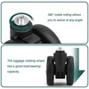 Ech.Apr 2 Pcs Luggage Suitcase Wheels Replacement with Brake, Travel