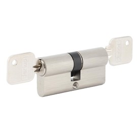 Jeriup 65mm (27.5/10/27.5) Both Side keyed Euro Profile Lock Cylinder with 3 Yale Keys, Both Side Open Copper Lock Cylinder, Anti-Rust Corrosion Resistant Anti-Theft
