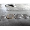 Pack of 10 Beautiful Light Silver Metal Buttons Curved with