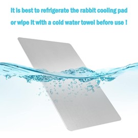 KABASI Rabbit Cooling Pad, Hamster Cool Plate Ice Bed, Pet Cooling Mat for Bunny Puppy Kitten Guinea Pig Cat & Other Small Pets Stay Cool, Bite Resistance Aluminium Alloy Cool Pads, 12x8 in