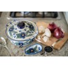 Blue Rose Polish Pottery Forget Me Not Round Covered Baker