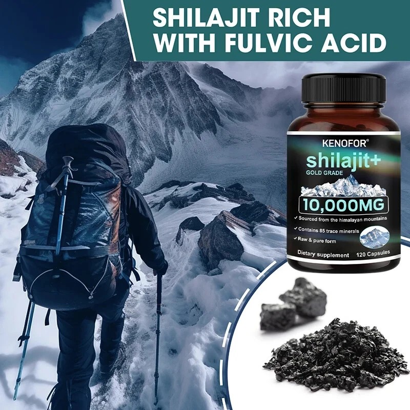 kenofor Himalayan Premium Pure Shilajit 120 Caps, IMPROVES VIGOR-VITALITY USA