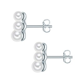 Valero Pearls 32025607 Women's Stud Earrings 925 Silver Pearl