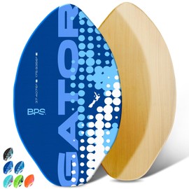 BPS 'Gator' 35" Skim Board - Epoxy Coated Wood Skimboard with Traction Pad - No Wax Needed - Skimboard for Kids and Adults (Dark Blue)