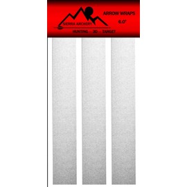 Sierra Archery - Reflective Arrow Wraps for Carbon & Aluminum Shafts | 12 Pack or 36 Pack | Available in 3 Sizes to Fit 4mm/0.166 ID, 5mm/.204 ID, or 6-6.2mm/.246 ID Shafts | 6" - Cut to Length