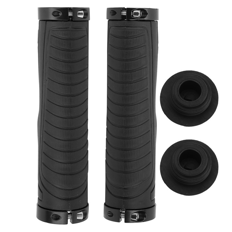 Mountain Bike Soft Handlebar Grips Bicycle Double Lock AntiSlip Rubber