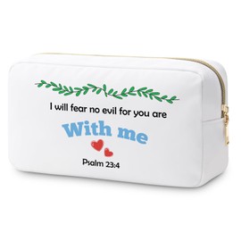 Inspirational Faith Quotes Makeup Bag Bible Verse Gifts Christian Encouragement Gifts Motivational Gifts for Daughter Faith Gifts Religious Birthday Gifts Cosmetic Pouch Scripture Gifts for Friends