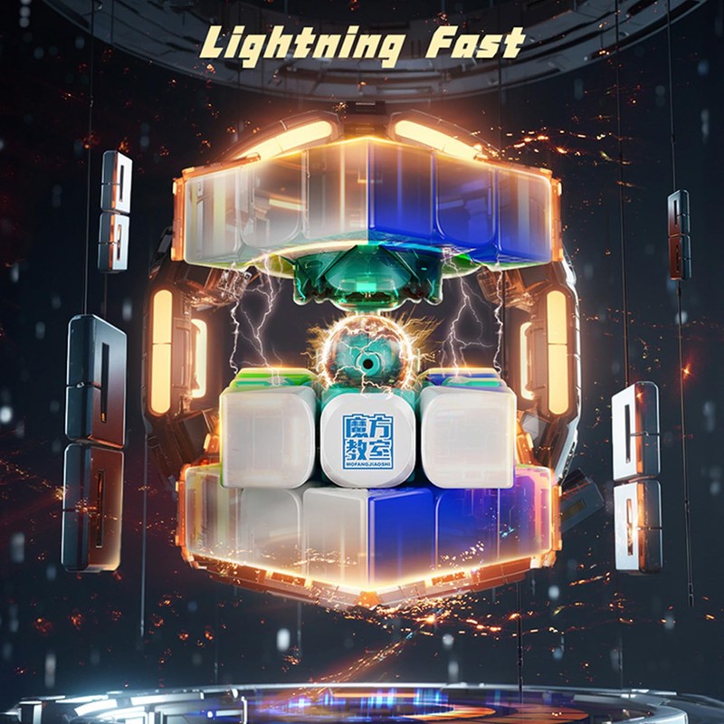 Moyu RS3M V5 Dual Adjustment 3x3 Speed Cube with Robot