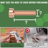 uxcell Hex Socket Bolts Kits (M6), Red Copper Cup-Shaped Head