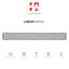 Hydroware Linear Shower Drain with Tile Insert Grate, Stainless Steel