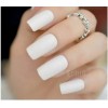 Unbranded Light Cream Matte Square Medium Press on Nails