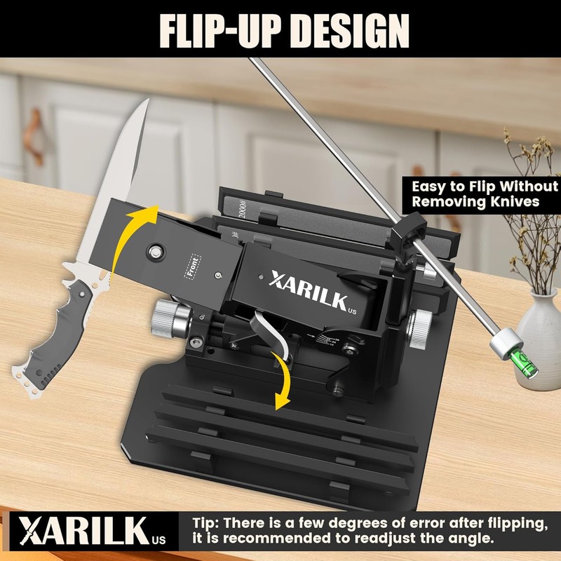 Upgraded XARILK Professional Knife Sharpening System GEN2, Heavy-duty | Aluminum