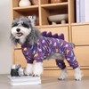 CuteBone Dinosaur Costume Dog Pajamas, Stretchy Spandex Crystal Velvet Sleepwear