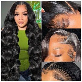 22 Inch 13X6 Lace Front Wigs Human Hair Body Wave Human Hair Wig HD Lace Frontal Glueless Wigs Human Hair Pre Plucked Bleached Knots with Baby Hair
