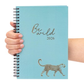 evelay 2026 A5 Week to View Spiral Bound Diary Hardback Wiro Cover Office School (Wild)