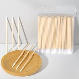 Bungti Pointed Slim Pure Cotton Swabs for Delicate Makeup Correction Single-Sided 10ea