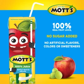 Mott's 100 percent Apple White Grape Juice, 6.75 fl oz boxes (Pack of 32)