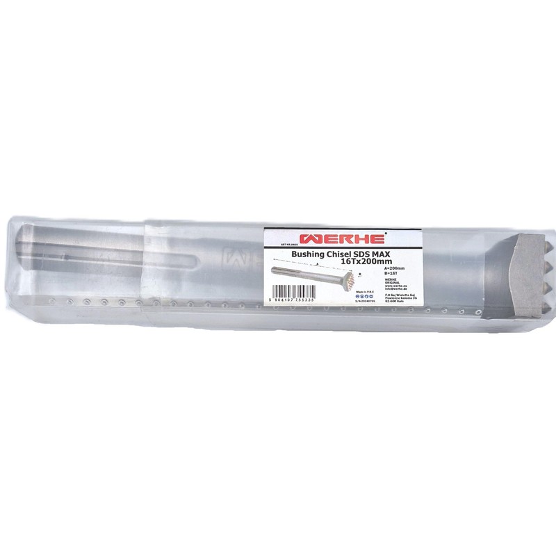WERHE® SDS MAX Bush Hammer Chisel 16 Teeth 200mm Long,