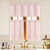 ASPMIZ Linen Pink Kitchen Tier Curtains 36 Inch Length, Double