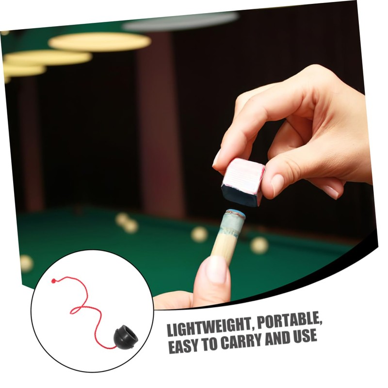 Outanaya 4pcs Snooker Chalk Holder Rubber Case for Billiard Chalk