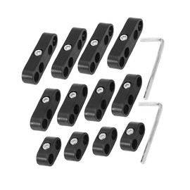 A ABSOPRO 12pcs 7mm 8mm Car Engine Spark Plug Separators Ignition Wire Separators Holder Black Item Replacement