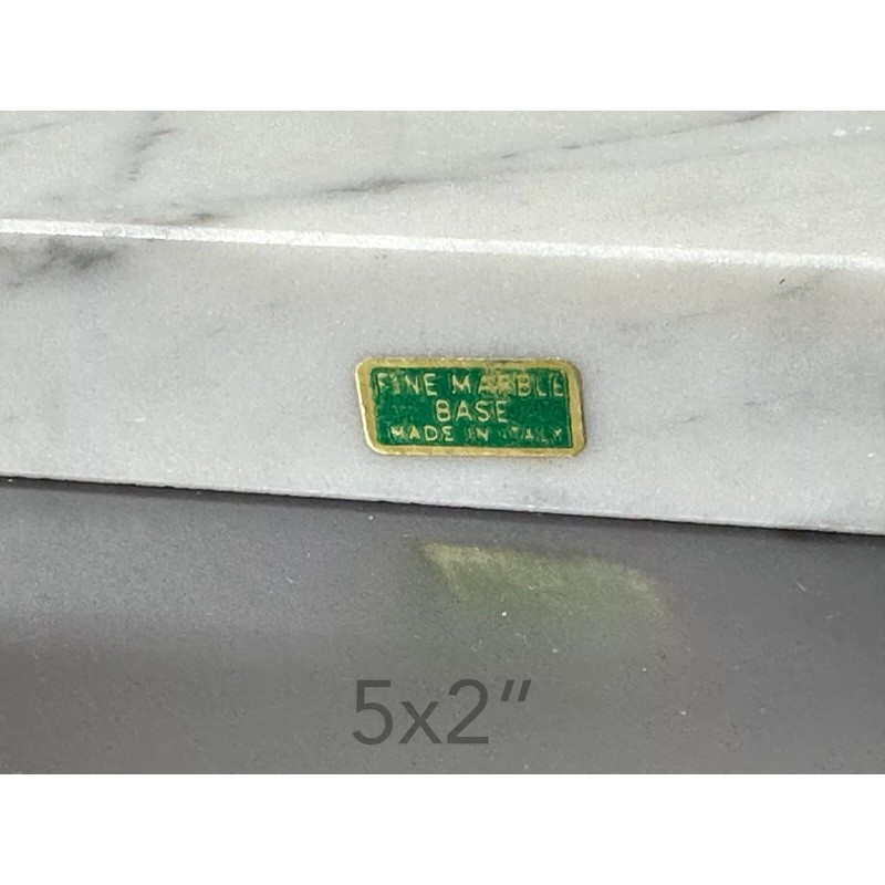 Carrara 5"x2"x¾" Undrilled Solid Italian Carrara White Marble Block Base