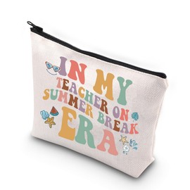 WCGXKO Teacher Gift Era Teacher Gift Teacher Appreciation Zipper Pouch Makeup Bag (ERA CA)