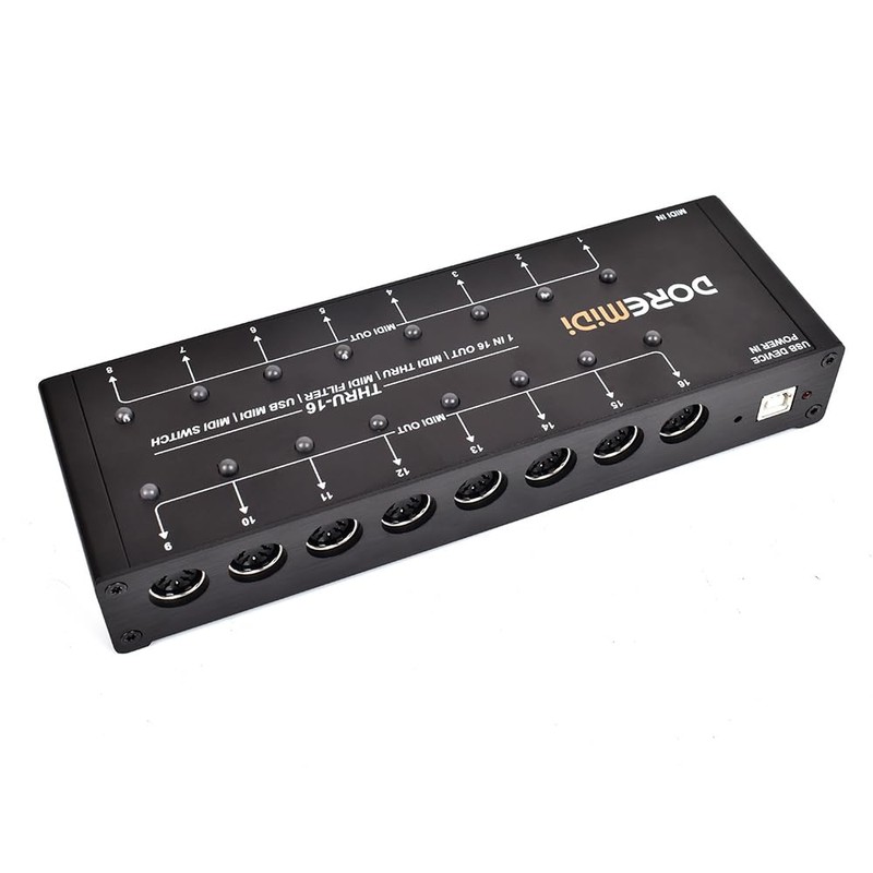 DOREMiDi MIDI THRU-16 Box Filter and Switch 1 MIDI input