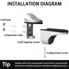 Glass Shelf Bracket, Duckbill Clip Shelf Bracket, 4PCS Adjustable Wood/Glass