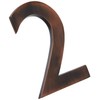 Architectural Mailboxes 3582AC-2 4-Inch Solid Cast Brass Floating House Number,