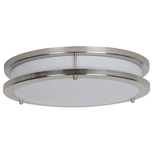 Sunset Lighting F9915-80-1-3K 14 Inches LED Flush Mount - Etched