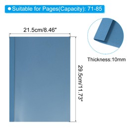 PATIKIL 0.4" Thermal Binding Cover, 20 Pcs PE Hold 71-85 Sheets Presentation Paper File Protector Folder with Hot Melt Glue for Office Work, Dark Blue