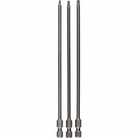 Bosch 2607001763 3-Piece Screwdriver bit Set, Extra Hard T8 T10 T15 152 mm, Silver