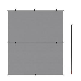 Coarbor 7'W x 12.5'H Sun Shades Outdoor Patio Foldable Shade Blinds for Deck Porch Balcony Backyard Light Light Grey