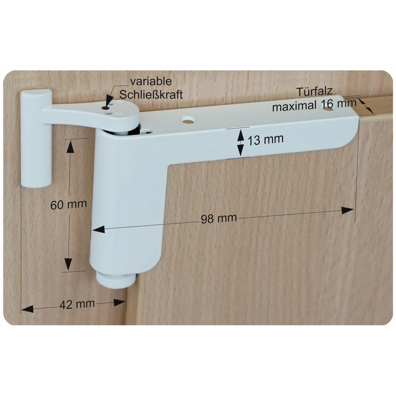 Clip Clove V3 Universal Mini Door Closer in White