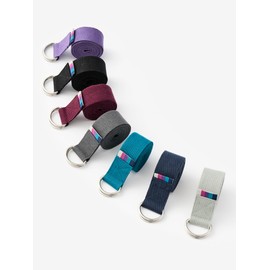 Yogamatters D-Ring Yoga Belt Strap - Organic Cotton, 2m | For Stretching and Improving Flexibility | Yoga Accessories & Equipment (Mineral)