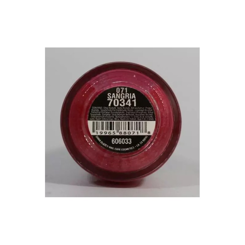 China Glaze Nail Lacquer # 071/70341 Sangria (Red) VHTF FSB