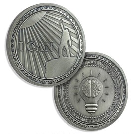 Encouragement Coin I Can Challenge Coin Funny Challenge Coin Novelty Coins Collectible Coins Pocket Token One Chip Challenge 2024 Medallion Gifts for Men Women