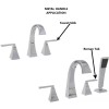 Lincoln Products Mirabelle Vilamonte Metal Handle Sink Faucet & Roman