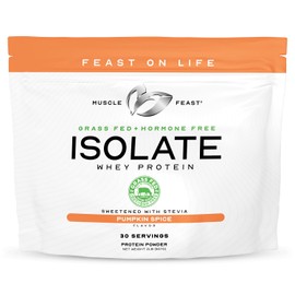 Muscle Feast Muscle Feast Grass-Fed Whey Protein Isolate, All Natural Hormone Free Pasture Raised, Pumpkin Spice, 2lb