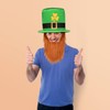 Lezevn St Patrick's Day Hat with Brown Beard Green Clover
