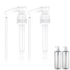 Pump Dispenser,2 Pcs Refillable Clear Plastic Press Pump Bottle 4CC