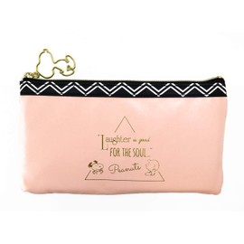 Delfino Peanuts Clear P with Pen Case Snoopy Pink P – 13411