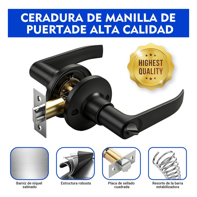 2pzas Chapas Puertas De Aluminio Y Madera Izquierda/derecha