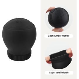 2 fundas para palanca de cambios de coche de 5 velocidades, funda de silicona antideslizante para la decoración del coche que protege las perillas de cambio, cubierta universal para palanca