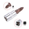 sourcing map 1/4" Drive x PH2 Phillips Bit Socket, S2