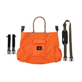 MANDARINE BROTHERS Mandarin Brothers Reversible Three Weight Tote, REVERSIBLE 3-Way Tote, Walk Bag, Cart Bag, Organizer Bag (ORANGE)