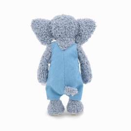 MR ViviCare 16" Soft Blue Elephant Stuffed Animals for Boys and Girls,Cuddly Knitted Dressed Stuffed Elephant Plush Toys for Newborn Babies and Kids,Great Gifts on Birthday,Christmas,Machine Washable