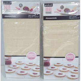 Sweet Creations (2) Good Cook Seet Creations 100% Cotton Lint Free, 2 Yd Cheesecloth Unbleached